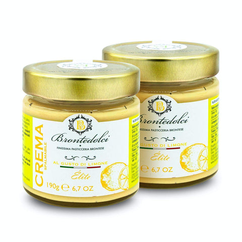 Zitronen Creme Aufstrich | Süß | 2 x 190 g | Brontedolci | Italien