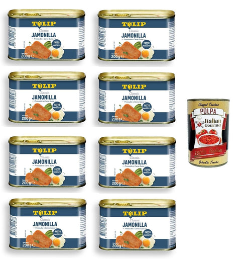 Tulip Jamonilla,Schinken und Schweinefleisch 8x200gr + Italian Gourmet Polpa 400g