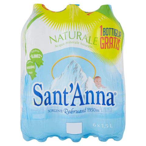 Sant'Anna Natürliches Wasser Quelle Vinadio, 6 x 1,5 l