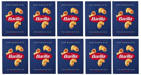 10x Pasta Barilla Pipe rigate Nr. 91 italienisch Nudeln 500 g pack