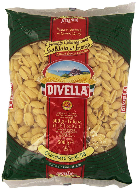 10x Pasta Divella 100% Italienisch N° 58 Gnocchetti Sardi 500 gr