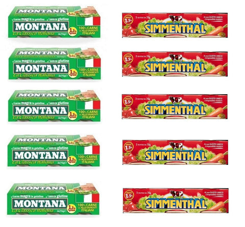 Testpaket Simmenthal - Montana Rindfleisch mit pflanzlicher Gelatine Fleischkonserven Dosenfleisch 100% italienisch ( 30 x 70g )