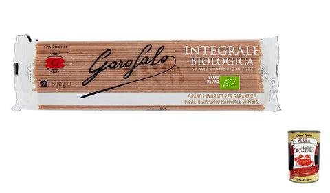 10x Pasta Integrale Spaghetti Vollkorn-Hartweizen Bio-Produkt 500g + Italian Gourmet polpa 400g
