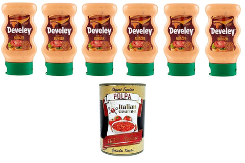 Salsa Burger squeeze, Senza glutine, Glutenfreie Burgersauce 6x 250ml + Italian Gourmet polpa 400g