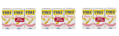 Parmalat Chef Panna Senza Lattosio Laktosefreie Kochcreme Glutenfrei ( 9 x 125ml ) Sauce zum Kochen