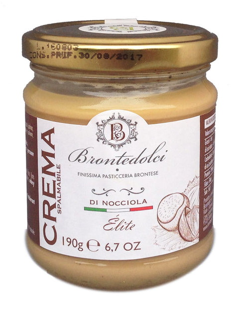 Süße Haselnusscreme (40 % Nussanteil) / Crema di nocciola 190 g, Italien / Brontedolci