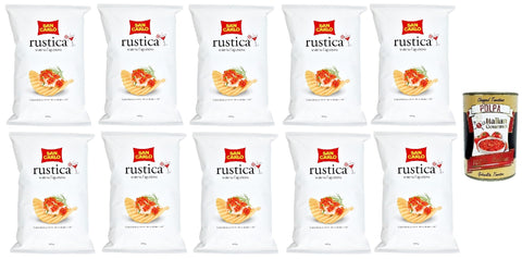 10x San Carlo Rustica Chips Patatine Kartoffelchips gesalzen 190g Kartoffel chips + Italian Gourmet polpa 400g
