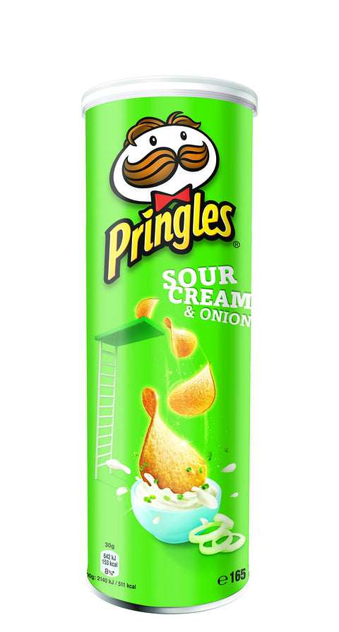Pringles Sour Cream & Onion, 3er Pack (3 x 165 g Dose)