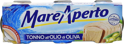 12x Mare Aperto Tonno all'olio di oliva Thunfisch in Olivenöl Thunfisch konserven wilder Thunfisch ( 3 x 70g )