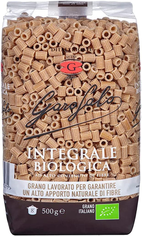 10x Pasta Integrale Ditali rigati Vollkorn-Hartweizen Bio-Produkt 500g + Italian Gourmet polpa 400g