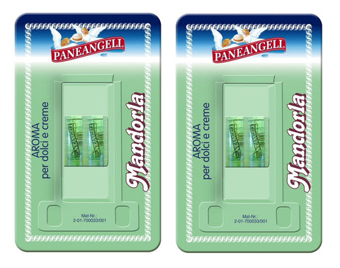 Paneangeli Mandorla Mandelaroma für Gebäck, zwei Vlies, je 2 ml, 2 Stück
