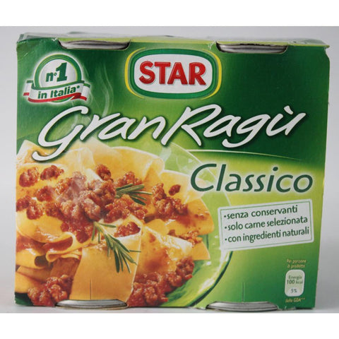 Star Gran Ragù Tomatensoße mit Fleisch (2x180g Dose)