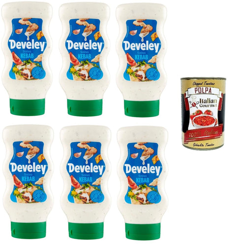 Salsa Sauce squeeze KEBAB Wiederverschließbare Verpackung 6x 410ml + Italian Gourmet polpa 400g