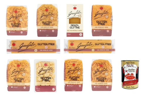 Pasta Senza Glutine Test Pack Glutine Free Noodles Gluten Free 10 x 400 g + Italian Gourmet Polpa 400 g