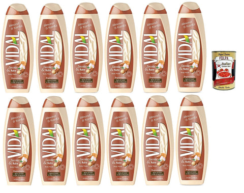 Vidal bagnoschiuma almond & karite, Mandel & Karite Schaumbäder Bades bath shower foam 12x 500ml + Italian Gourmet polpa 400g