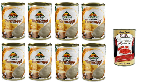 Serbosco Crema di Formaggi, Käsesauce, 8x400gr + Italian Gourmet polpa 400g