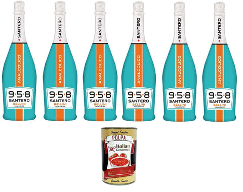 SANTERO 958 Bellini 0% Alkoholfrei 6x 750ml + Italian Gourmet polpa 400g