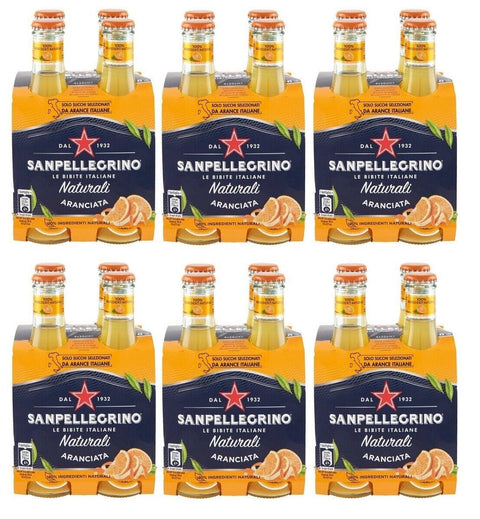 SanPellegrino 24er-Pack San Pellegrino Aranciata Erfrischendes italienisches Alkoholfreies Getränk mit Orangensaft 20cl Einweg-Glasflasche