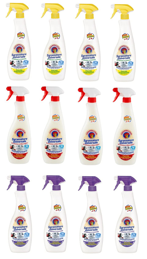 Real Chimica Test Package Chante Clair Sgrassatore Universale 3 Types ChanteClair Universal Degreaser (12 x 600ml)