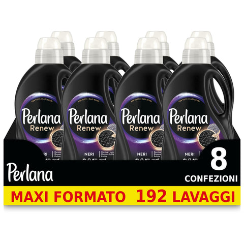 Perlana Renew Lana Nero Waschmittel für schwarze und dunkle Wäschen, erneuert und schützt die Farbintensität, 1er Pack (1 x 24 Waschladungen)