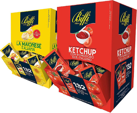 Salsa Biffi Kit Mayonnaise und Ketchup Monoportion Sauces 264 Beutel mit 10 g