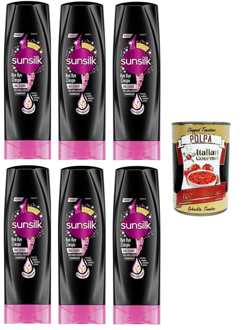 Sunsilk Balsamo bye bye crespo Bye bye Frizz Conditioner 6x200 ml+ Italian Gourmet polpa 400g