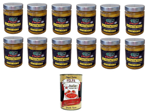 12x Ciro Curcio Pomodorino Giallo di Montagna "La Pacchetella" 370ml+ Italian Gourmet polpa 400g