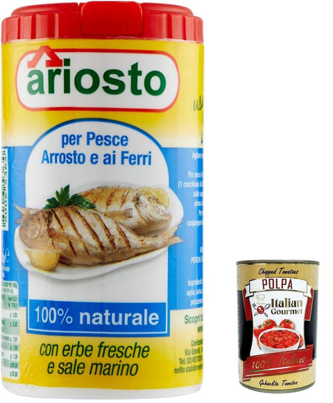 3x Ariosto Gewürz für gebratenen und gegrillten Fisch, 80g + italian Gourmet Polopa 400g