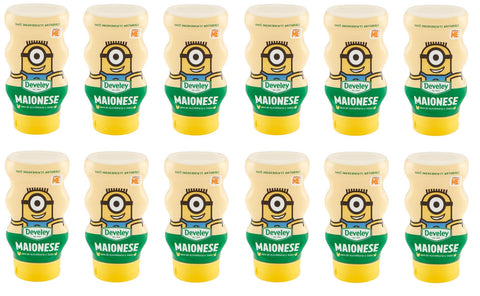 12x Develey Maionese Squeeze Mayonnaise 250ml Würzsaucen mit Eiern aus Nährboden 100% natürliche Zutaten