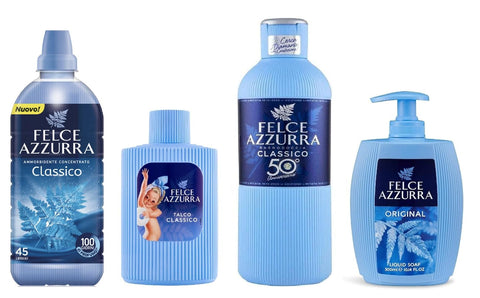 PAGLIERI Felce Azzurra Weichspüler Badezimmer Set Duftende Classico 4pz