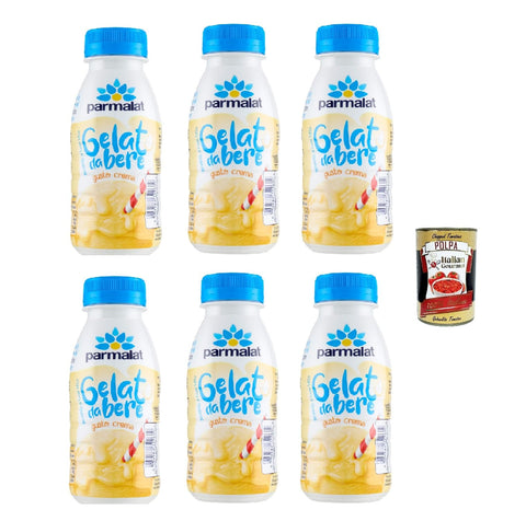 Parmalat Gelat da bere Crema 250ml, Trinkeis UHT Sahnegeschmack 6x 250ml + Italian Gourmet polpa 400gr