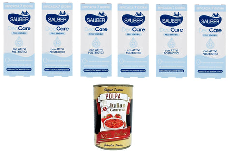 Sauber Deodorante Deocare Deodorante in crema, Deodorant Deocare Creme-Deodorant 6x35ml+ Italian Gourmet polpa 400g