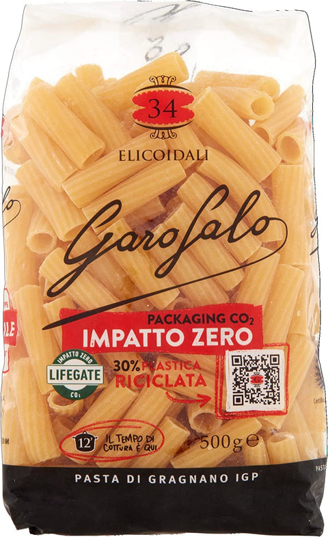 10x Elicoidali N. 34 Neapolitanische Hartweizengrieß Packung mit 500g Pasta IGP + Italian Gourmet polpa 400g