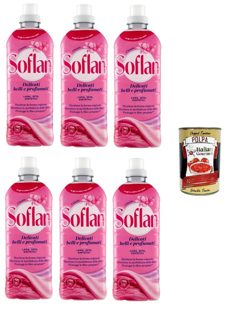 Soflan Weichspüler für Feinwäsche, schön und duftend, 6x 900 ml+ Italian Gourmet Polpa di Pomodoro 400g