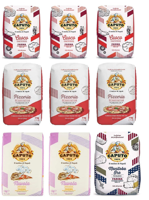 Testpaket Farina Molino Caputo Nuvola Pizzeria Cuoco Manitoba Pizzamehl Mehl ( 9 x 1kg )