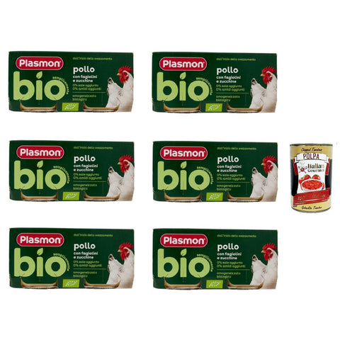 Plasmon Omogeneizzato di Pollo, Hähnchen homogenisiert 6x (2x80g) 6x (2x80g) + Italian Gourmet polpa 400gr