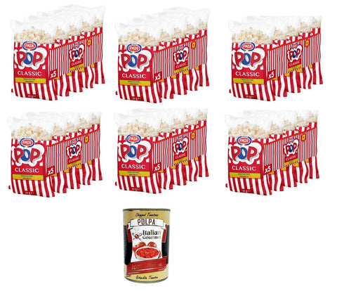 Pata Snack- 6x Multipack Nastrato Pop Corn Multipack aufgeklebtes Popcorn 5x20gr + Italian Gourmet polpa 400g