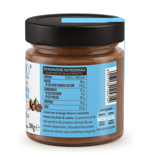 Agrisicilia Crema alle Nocciole di Sicilia Zero Zuccheri Aggiunti Sizilianische Haselnusscreme ohne Zuckerzusatz 200 g