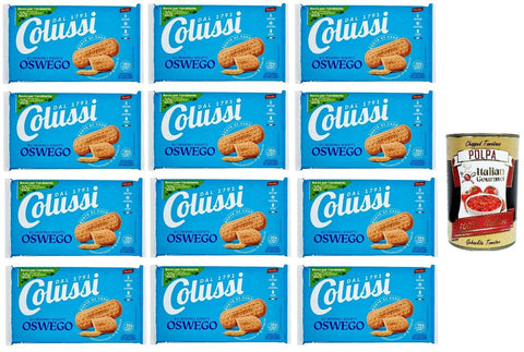 12x Colussi Gli originali biscotti OSVEGO Die originalen OSVEGO-Kekse 500gr+ Italian Gourmet Polpa di Pomodoro 400 g Tin