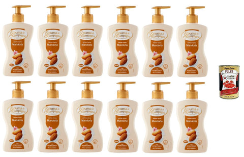Spuma di sciampagna Sapone Crema Mandorla Schaum-Mandel-Cremeseife - 12x 300ml+ Italian Gourmet polpa 400g