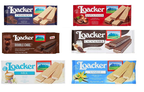 TESTPAKET Loacker Wafer kekse snack biscuits 100% Italienische Waffeln ( 6 x 175g )
