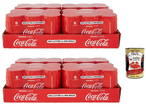 Pure Erfrischung mit unverwechselbarem Coke Geschmack in der stylischen 48x 150ml Mini Dose + Italian Gourmet polpa 400g