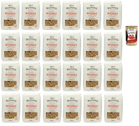 Rummo Pasta Mista Integrale N°74, Vollkornnudeln Nudeln Vollkorn Italienische Pasta 24x 500g + Italian Gourmet polpa 400g