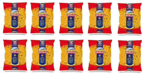 10x Pasta Divella 100% Italienisch N° 40 Fusilli 500g