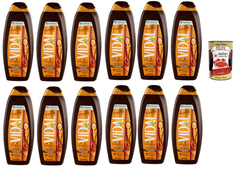 Vidal bagnoschiuma Argan oil, Arganöl Schaumbäder Bades bath shower foam 12x 500ml + Italian Gourmet polpa 400g