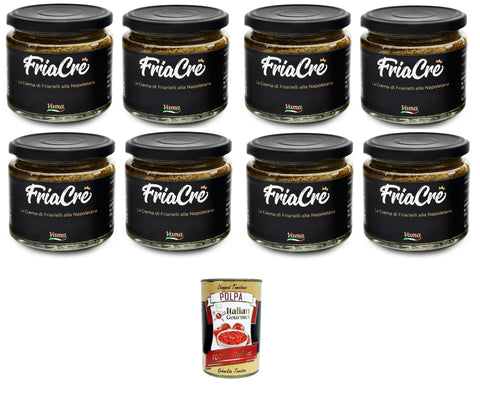 Vama FriaCrè Crema di Friarielli alla Napoletana Neapolitanische Friarielli-Creme 8x 200gr + Italian Gourmet polpa 400g
