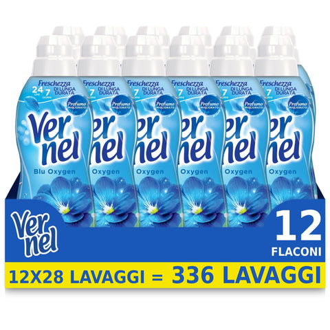 Henkel Vernel Blu Oxygen Konzentrierter Weichspüler, 12 x 700 ml