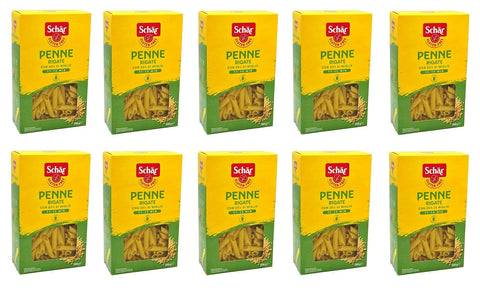 10x SCHÄR Senza Glutine Penne Rigate Glutenfrei Pasta mit 20% Hirse 500g