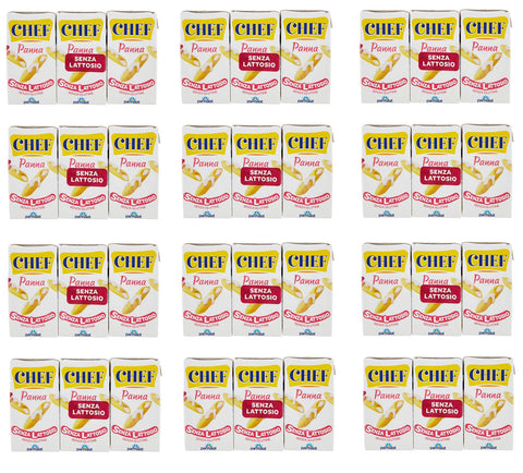 Parmalat Chef Panna Senza Lattosio Laktosefreie Kochcreme Glutenfrei ( 36 x 125ml ) Sauce zum Kochen