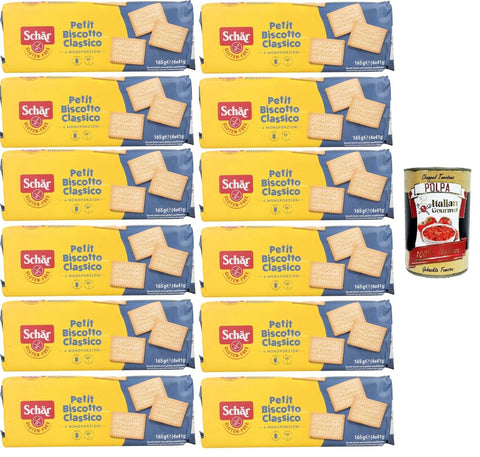 Schar Petit Biscotto classico senza glutine Schar Petit Classic glutenfreier Keks 12x165gr + Italian Gourmet polpa 400g